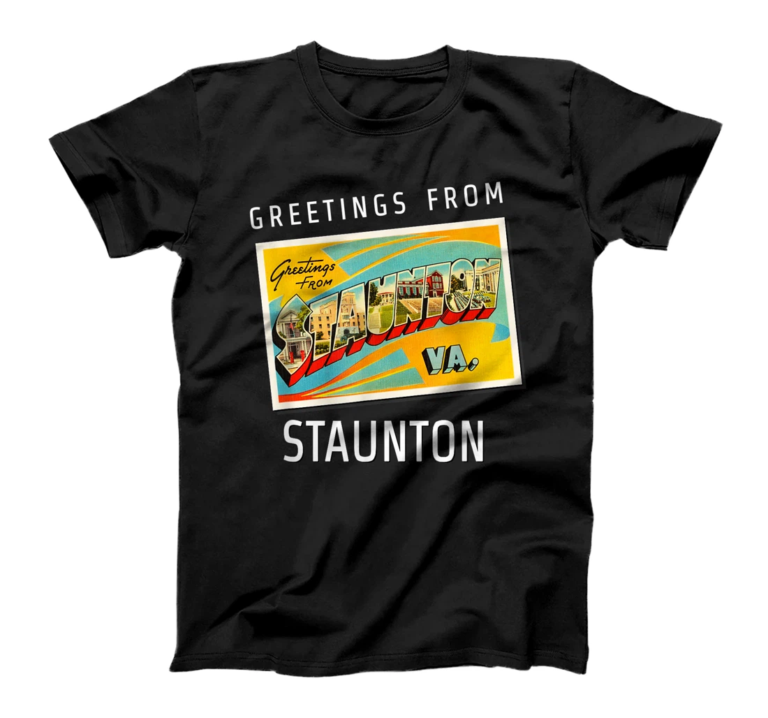 Personalized Womens Staunton Virginia VA Travel Souvenir Gift Postcard T-Shirt, Kid T-Shirt and Women T-Shirt