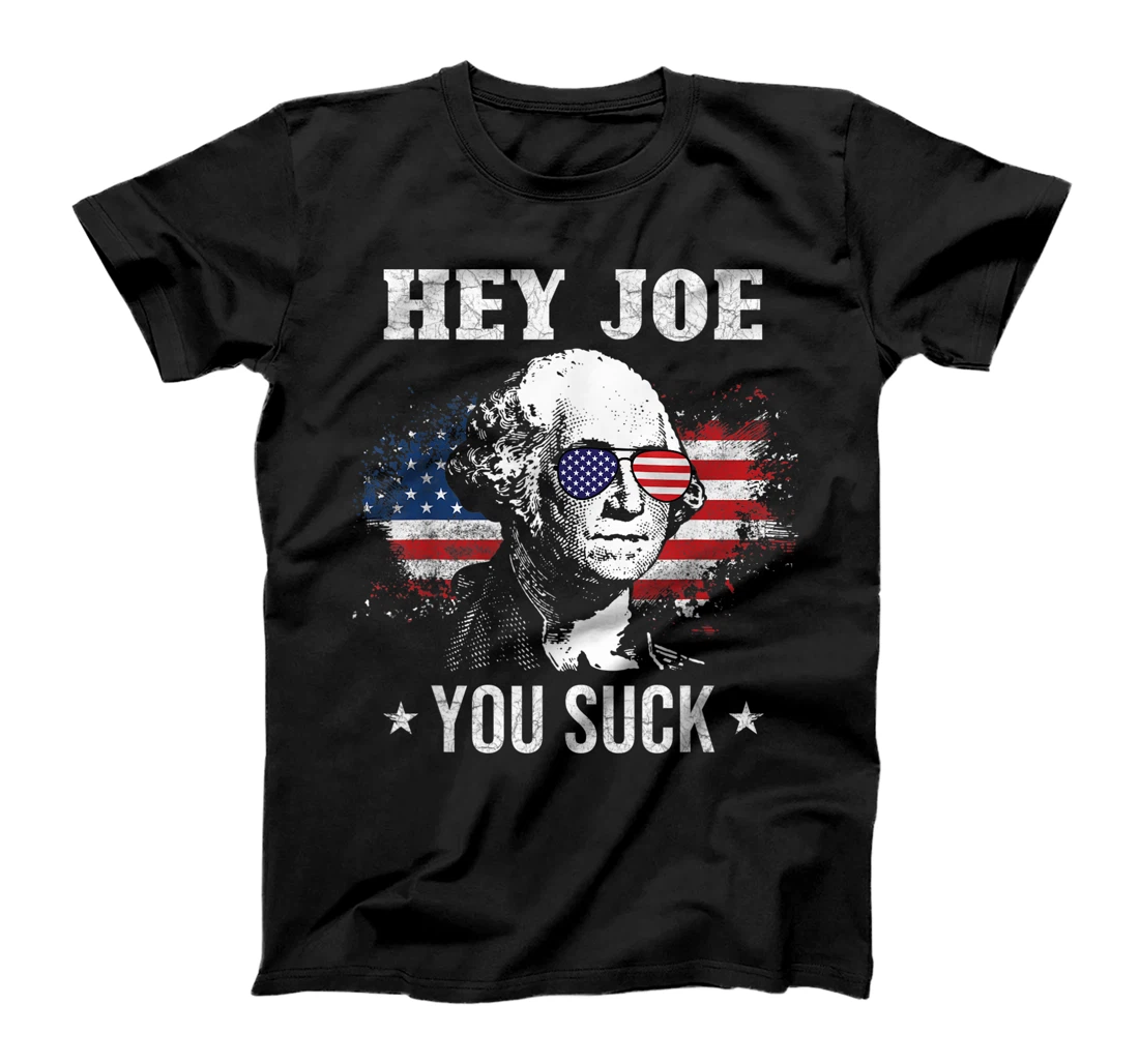 Personalized Womens Hey Joe You Suck George Washington Anti Biden Biden Sucks T-Shirt, Women T-Shirt