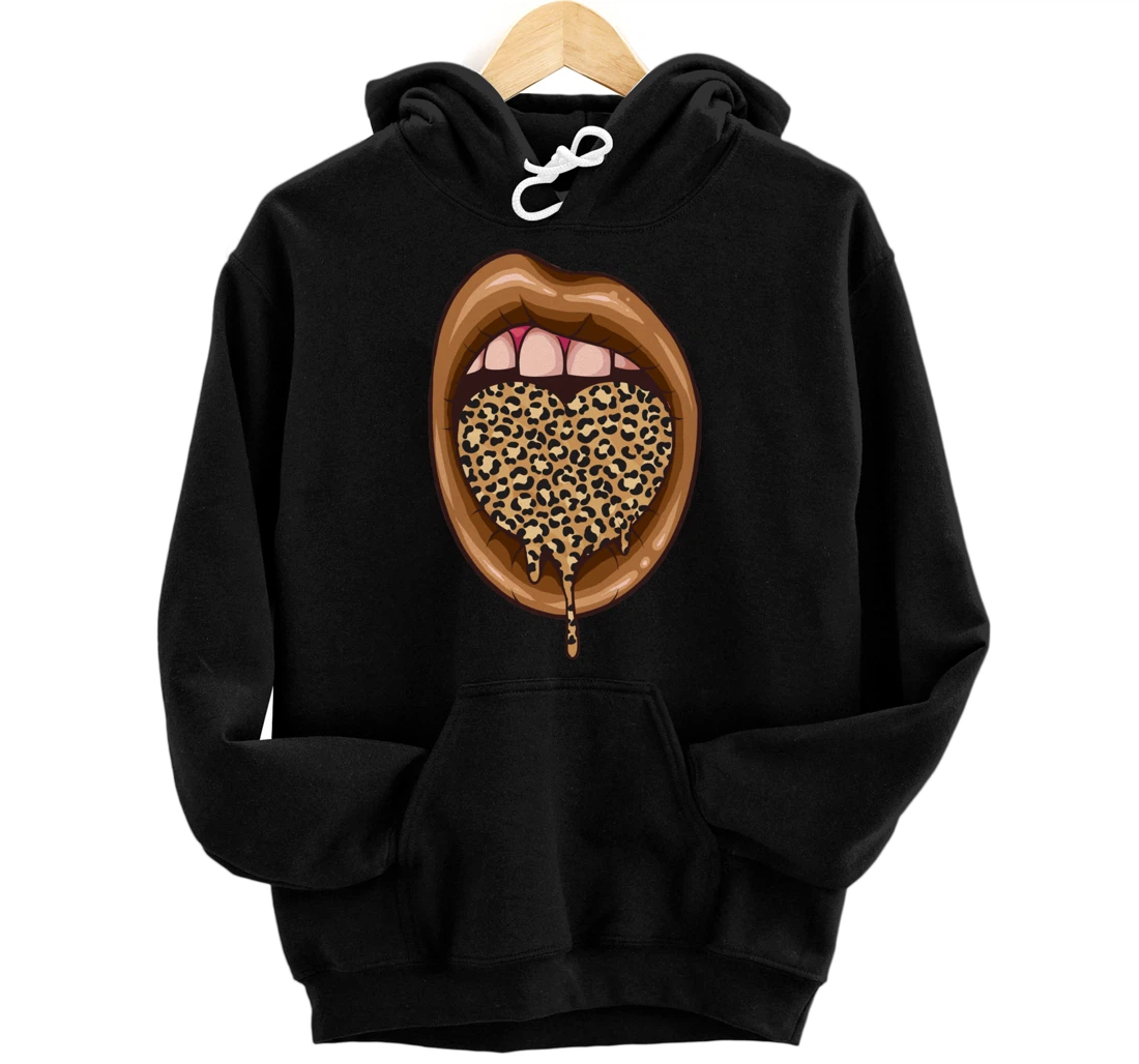 Personalized Leopard Tongue Black History Month BLM Melanin Pan African Pullover Hoodie