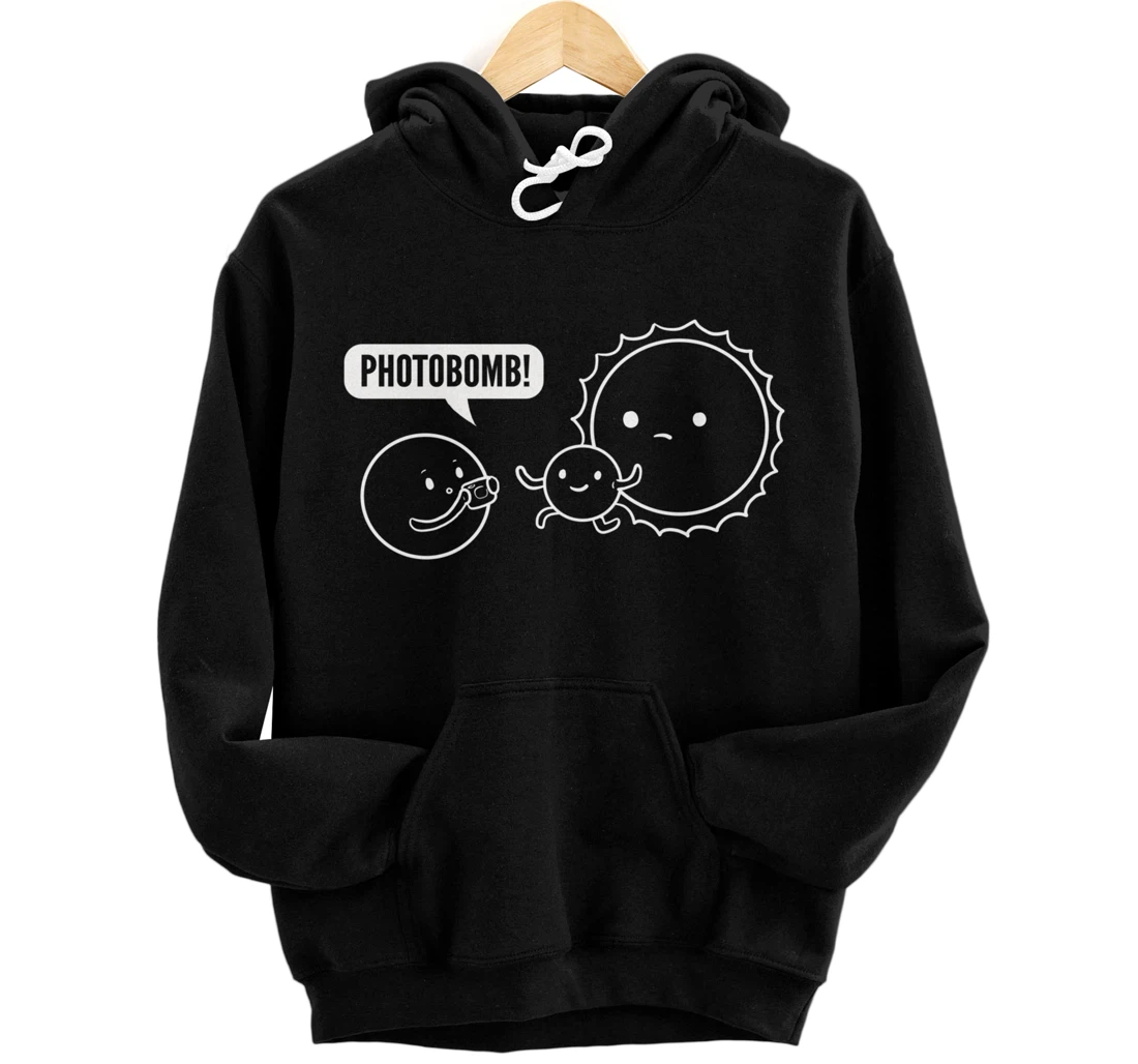 Personalized Photobomb Eclipse Funny Illustrator Pullover Hoodie