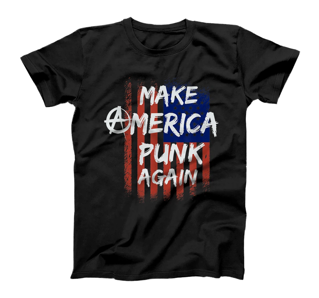 Personalized Womens Make America Punk Again Flag Shirt Punk Rocker Punx T-Shirt, Women T-Shirt