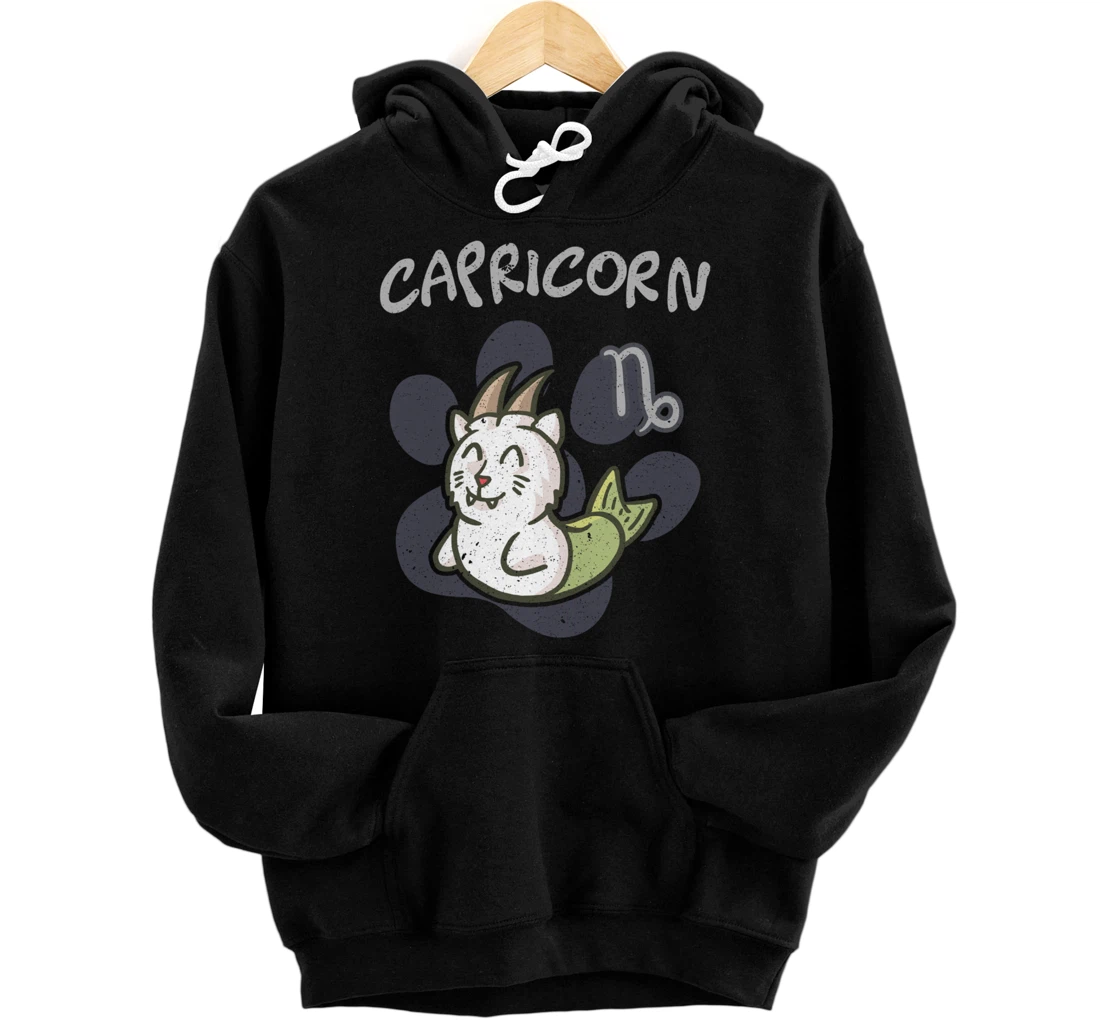 Personalized Capricorn Cat Zodiac Sign Astrology Kitten Cats Horoscope Pullover Hoodie