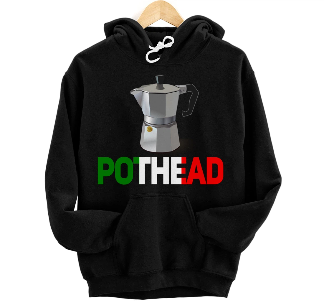 Personalized Pothead Coffee Shirt Funny Italian Coffee Lover Flag Men Pullover Hoodie