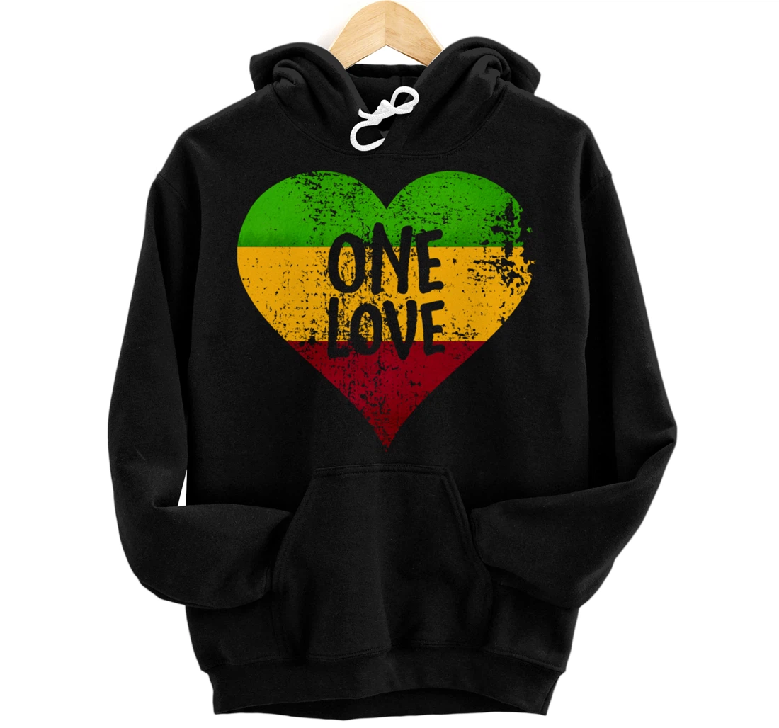 Personalized One Love Rasta Rastafari Pullover Jamaica Vintage Gift Pullover Hoodie