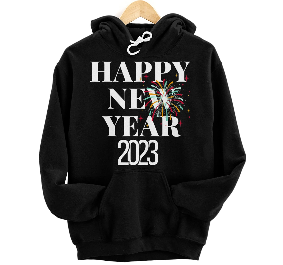 Personalized Happy New Year 2023 New Years Eve Party Countdown fireworks Pullover Hoodie