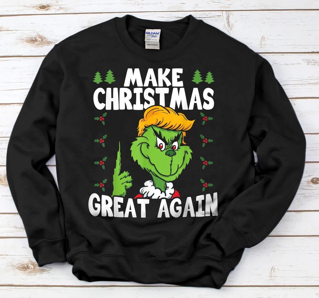 Personalized Make Christmas Great Again Donald Trump Xmas Funny Gift Sweatshirt