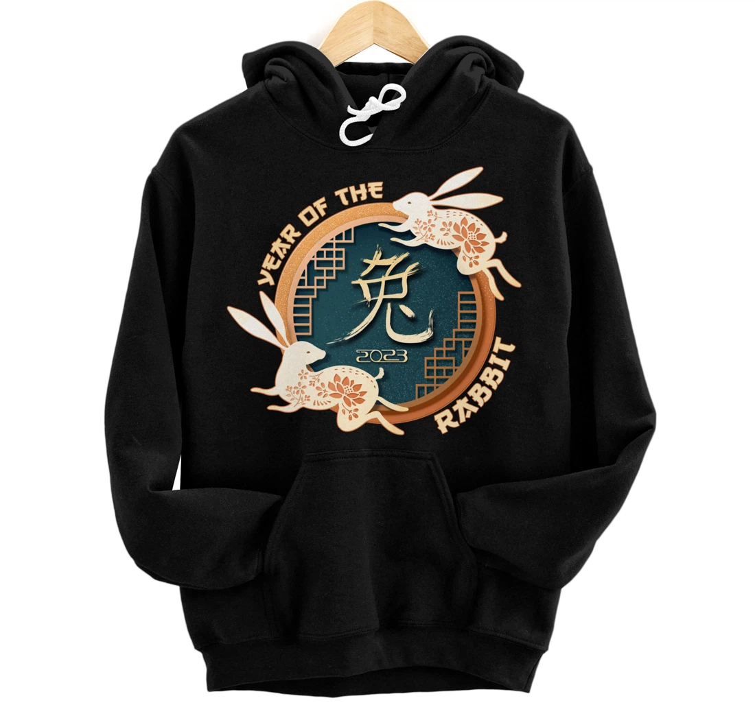 Personalized Chinese Zodiac Year of the Rabbit Chinese New Year 2023 Pullover Hoodie