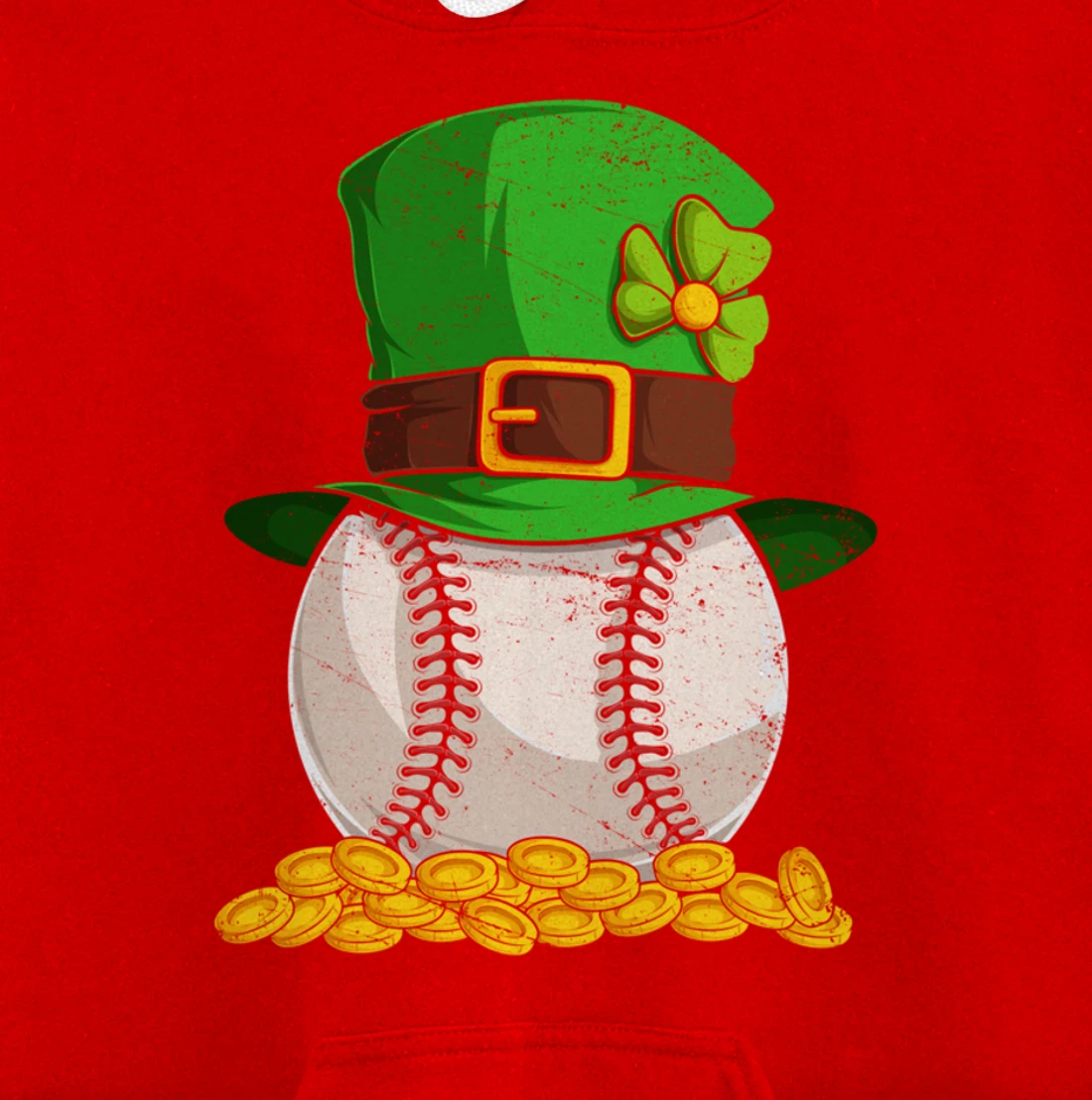 Personalized Baseball St Patricks Day Boys Men Ball Leprechaun Catcher  Pullover Hoodie - All Star Shirt