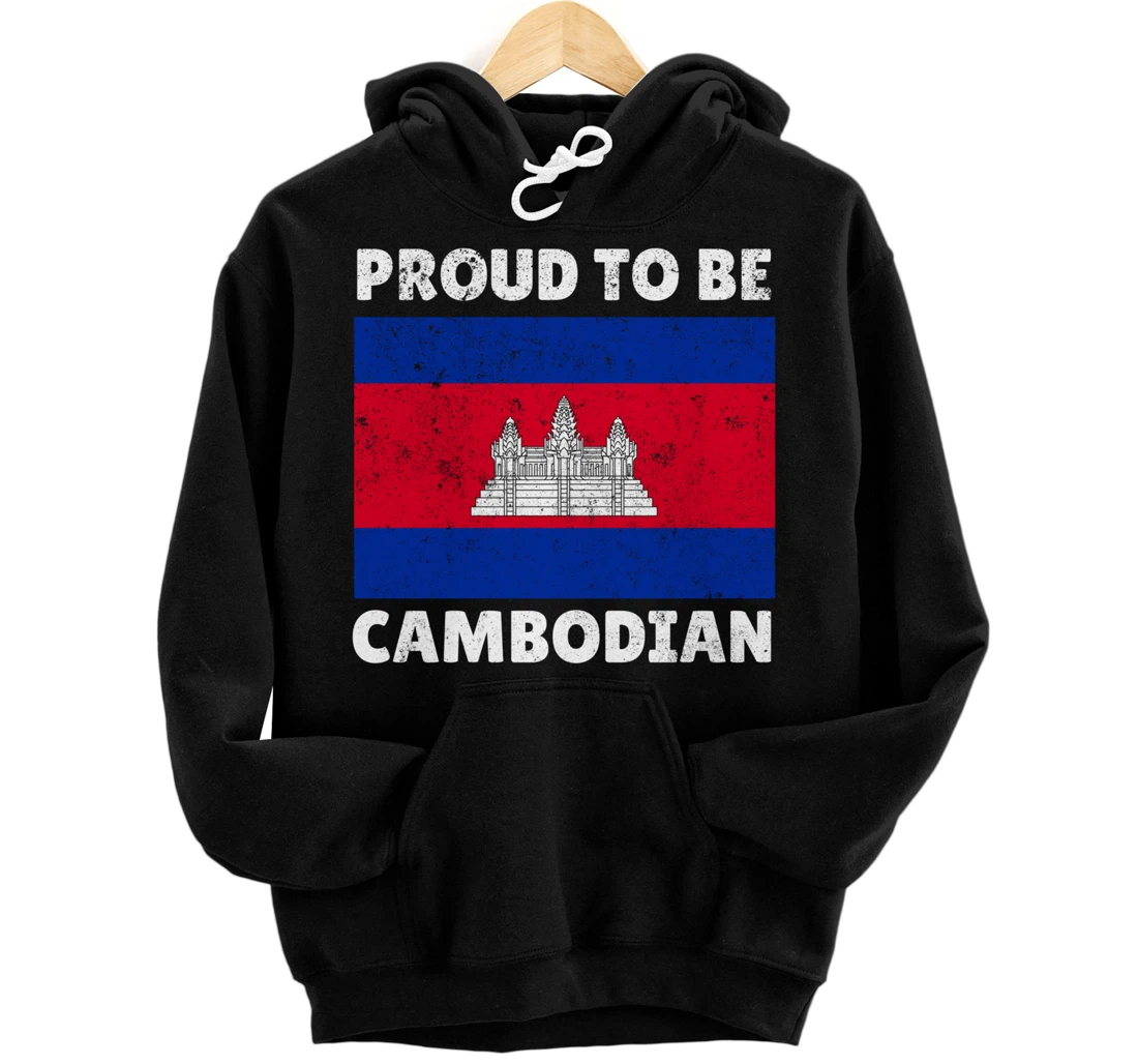 Personalized Cambodia Cambodian Proud To Be Khmer Flag Day Temple Pullover Hoodie