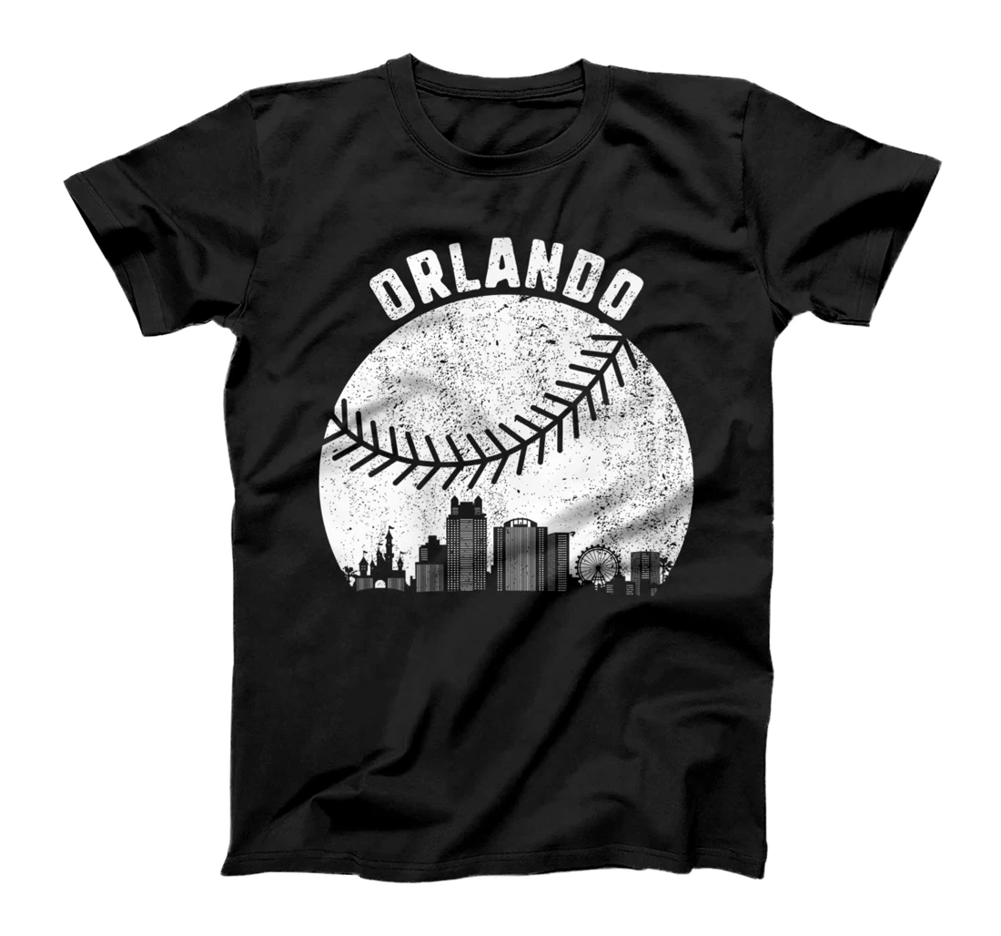 Personalized Womens Orlando Skyline Baseball Fan Florida Baseball Orlando T-Shirt, Kid T-Shirt and Women T-Shirt