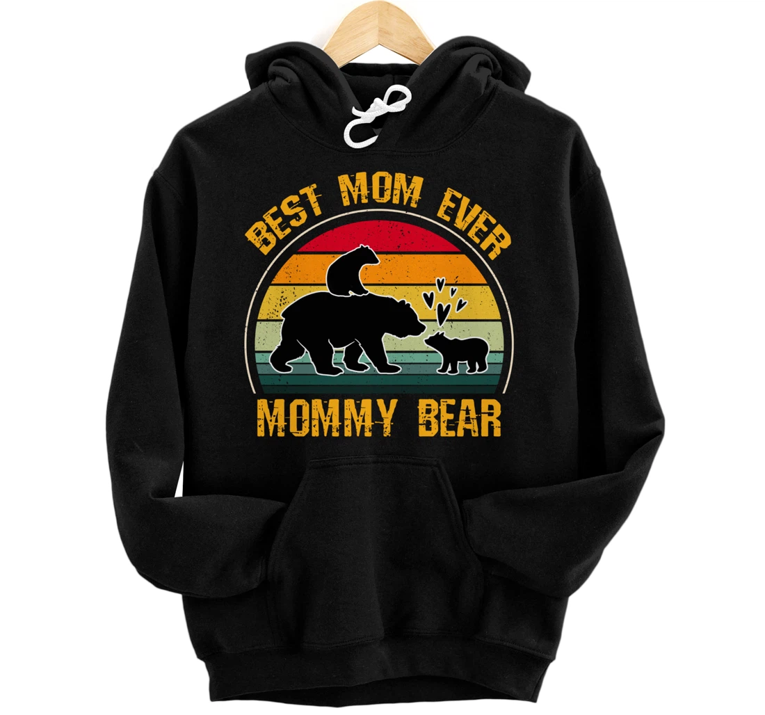 Personalized Vintage Mommy Bear Mother Mom Gift Best Mom Ever Mother Day Pullover Hoodie