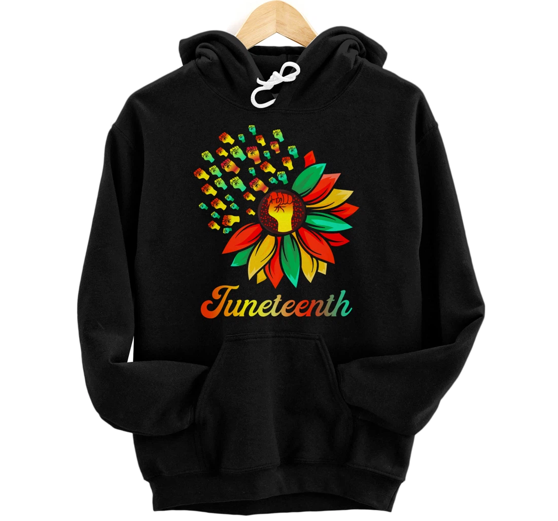 Personalized Juneteenth Sunflower Black Pride Freedom independence day Pullover Hoodie