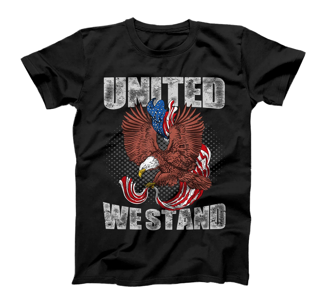 Personalized Womens United We Stand USA Flag Design For Independence Day T-Shirt, Women T-Shirt