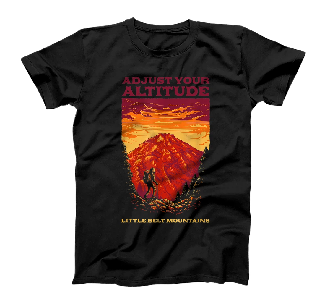 Personalized Adjust Your Altitude Little Belt Mountains Hiking Montana T-Shirt, Women T-Shirt