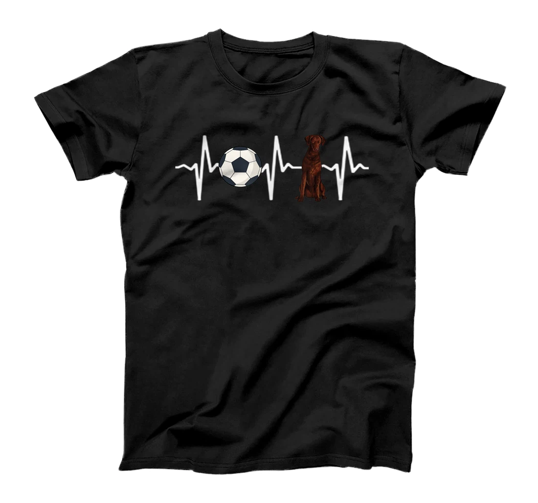 Personalized Womens Soccer Curly-Coated Retriever Heartbeat Dog Lover T-Shirt, Kid T-Shirt and Women T-Shirt