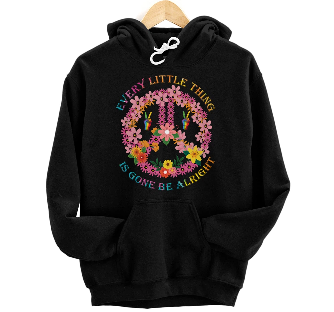 Personalized Peace Sign Tie Dye Hippy Retro 60s 70s Hippie Symbol Mens Pullover Hoodie