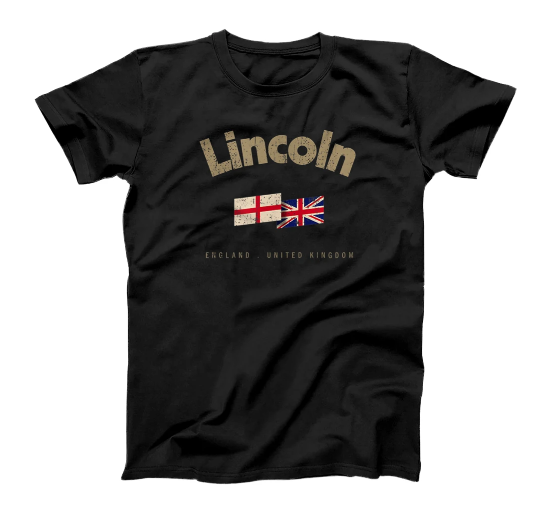 Lincoln City Name Vintage UK Flag British Flag T-Shirt, Women T-Shirt