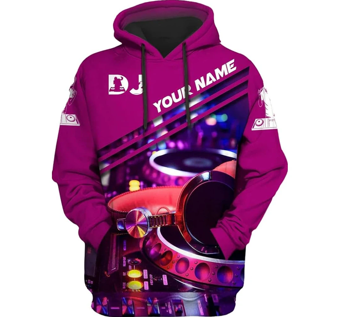 Personalized D Dj Player - 3D Printed Pullover Hoodie
