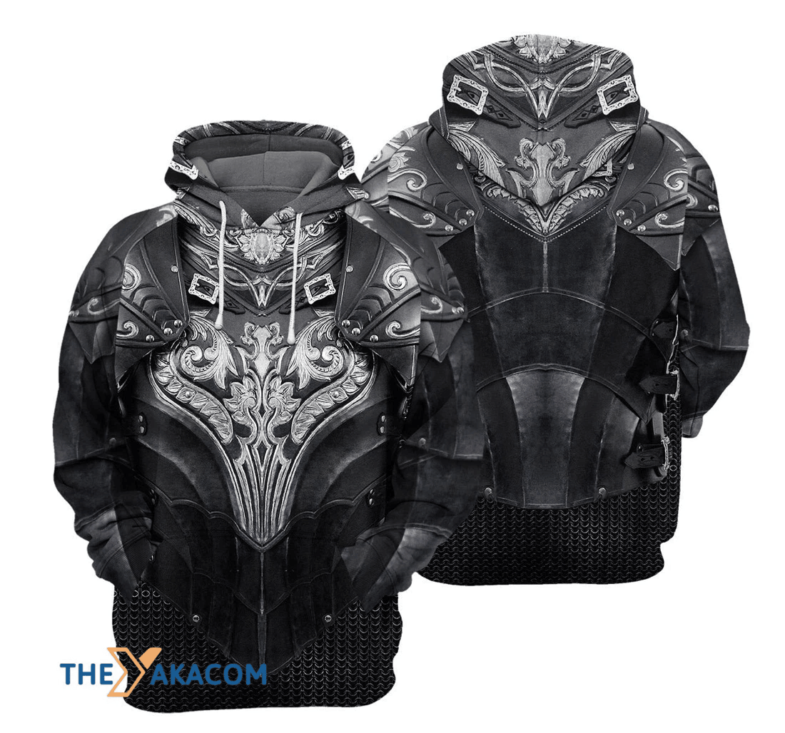 Personalized Chainmail Knight Coat - 3D Printed Pullover Hoodie