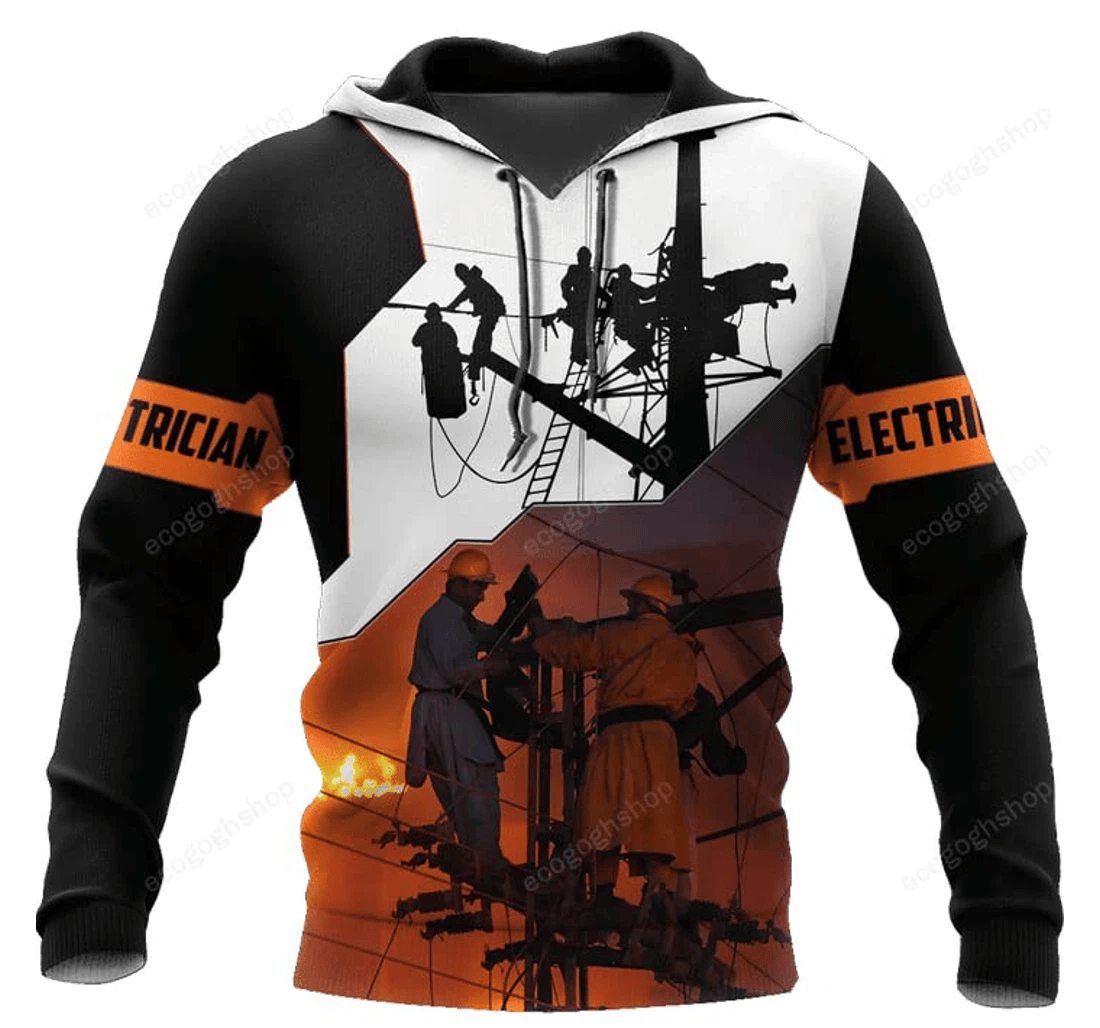 Personalized Name Electrician Electrician Electrician Electrician Up Hd_a - 3D Printed Pullover Hoodie
