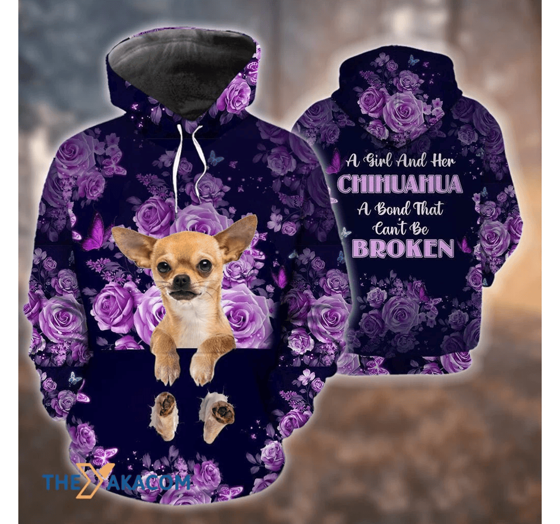 Personalized Chihuahua - 3D Printed Pullover Hoodie