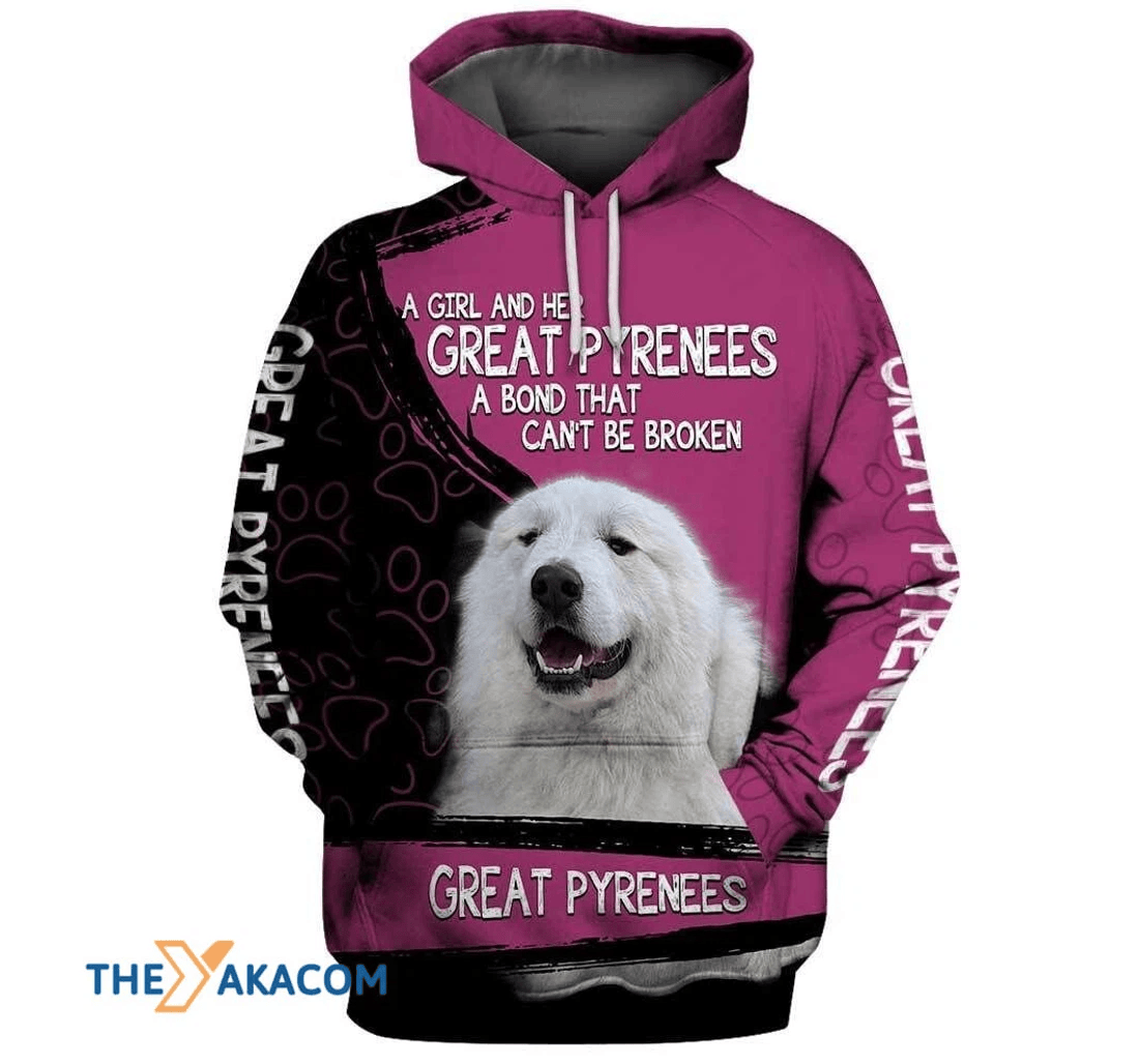 Personalized Great Pyrenees Purple Amazing - 3D Printed Pullover Hoodie