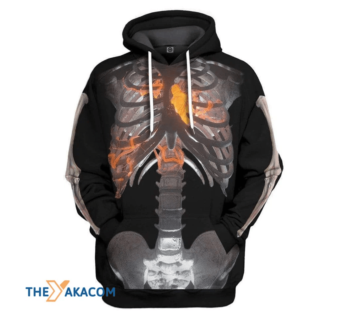 Personalized Skeleton Halloween - 3D Printed Pullover Hoodie