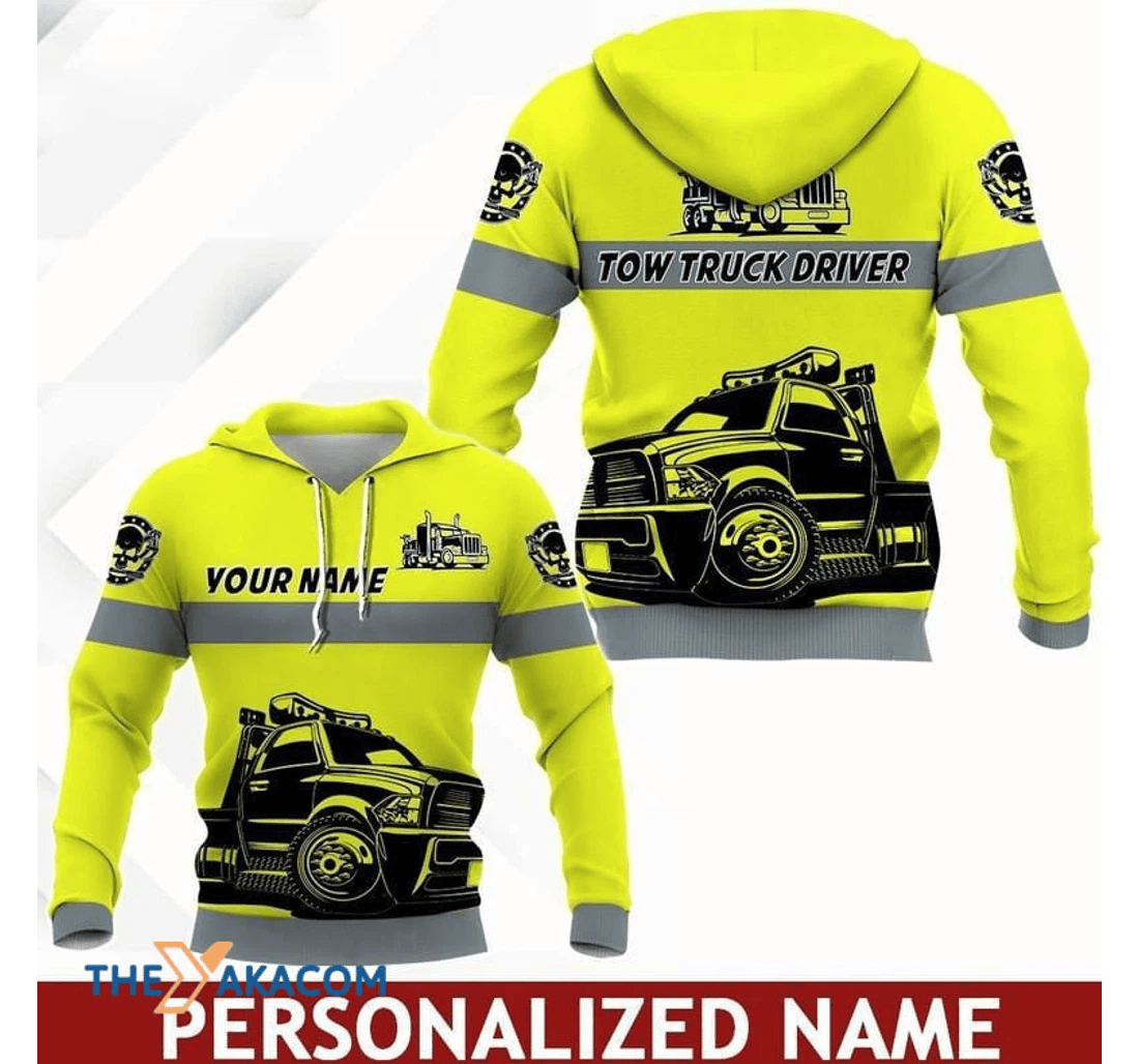 Tow Truck Personalized Tow Truck Driver Name - 3D Printed Pullover Hoodie