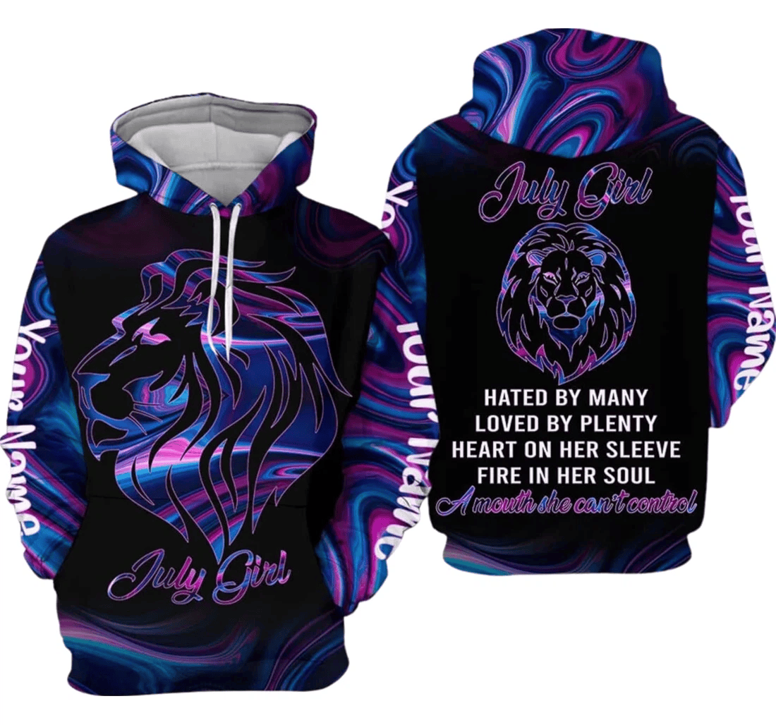 Personalized Girl Lion - 3D Printed Pullover Hoodie