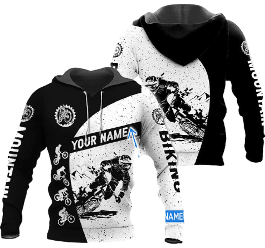 Personalized Mountain Biking Lovers Mountain Biking Family - 3D Printed Pullover Hoodie