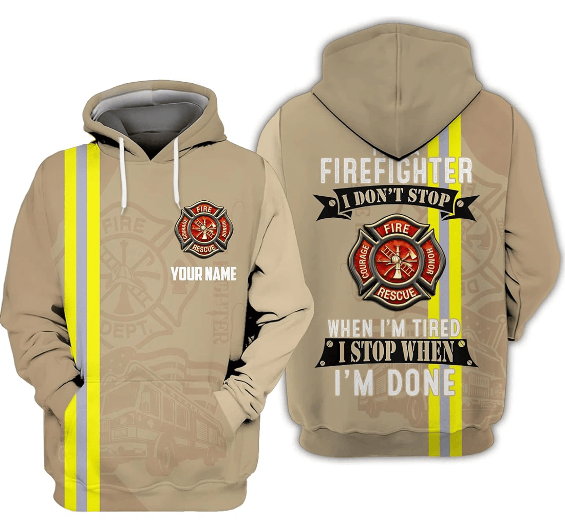 Personalized Custom I Am A Firefighter Fire Rescue Courage Co Worker - 3D Printed Pullover Hoodie