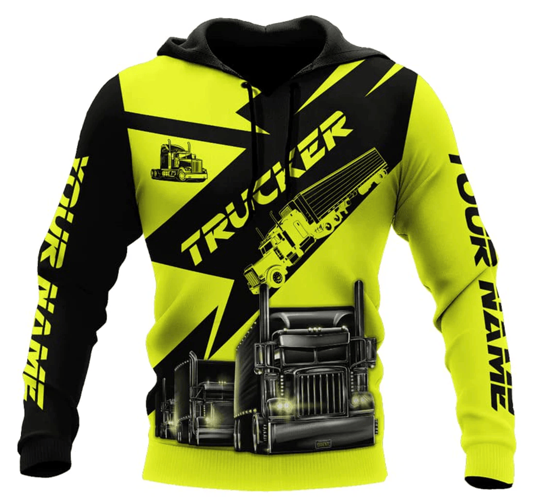 Personalized Trucker Trucker Custom Trucker Trucker Trucker Up Hd_a - 3D Printed Pullover Hoodie