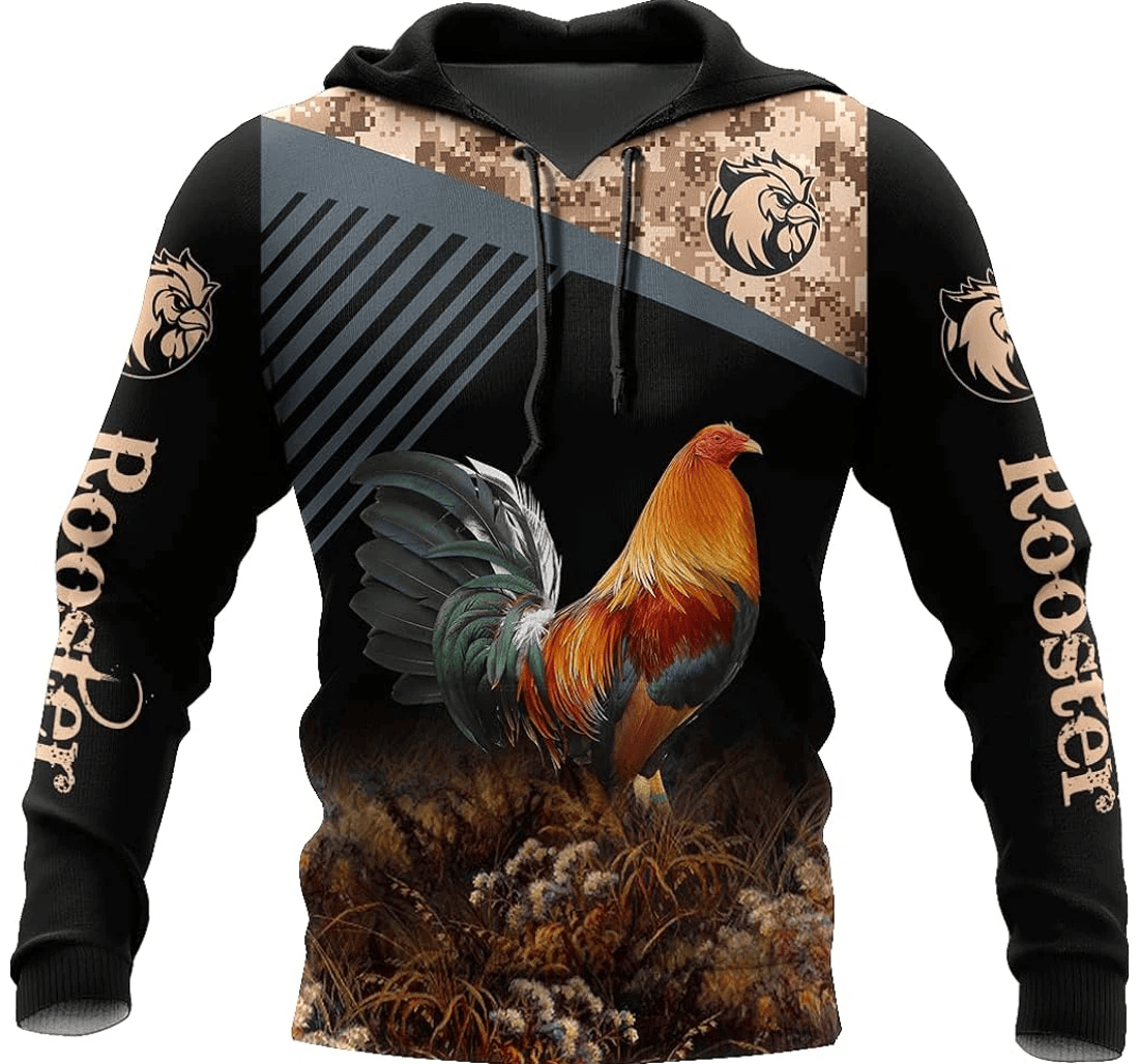 Personalized Rooster Gamefowl Mexican Rottweiler Fighting Rooster Redbull Batalla De Los Gallos Up Hd X Large - 3D Printed Pullover Hoodie