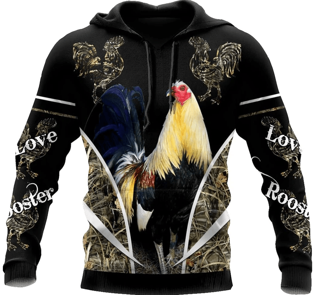 Personalized Rooster Up Ad - 3D Printed Pullover Hoodie