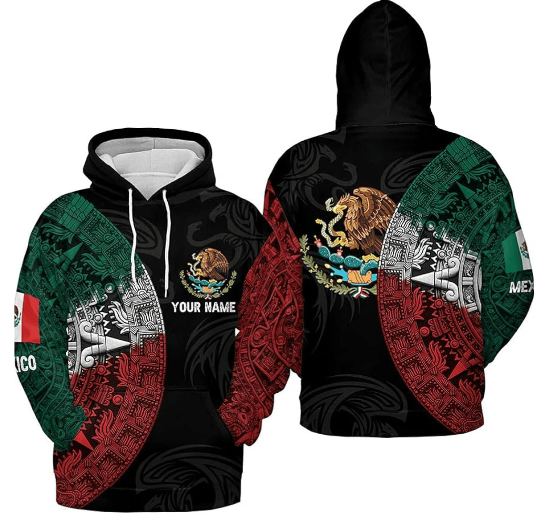 Personalized Name Mexican Mexico Customized Mexican D Him - 3D Printed Pullover Hoodie