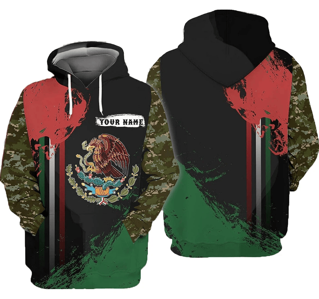 Personalized Name Mexican Customized Mexican Mexico Mexico - 3D Printed Pullover Hoodie