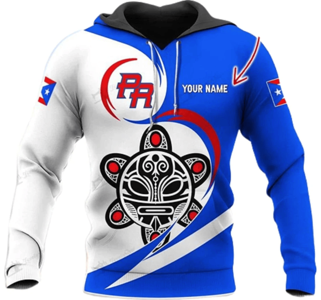 Personalized Puerto Rico Taino Sun Lover Puerto Rico Family - 3D Printed Pullover Hoodie