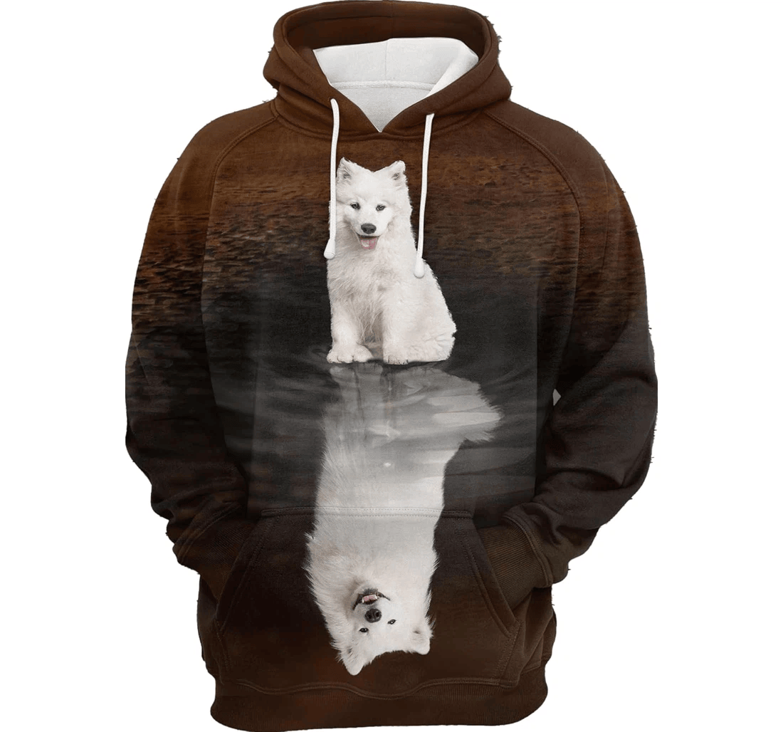 Personalized Cute Dogs Reflection - 3D Printed Pullover Hoodie