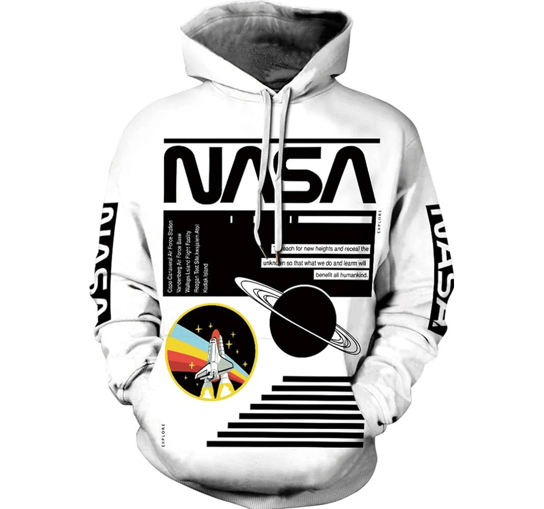 Personalized Nasa - 3D Printed Pullover Hoodie