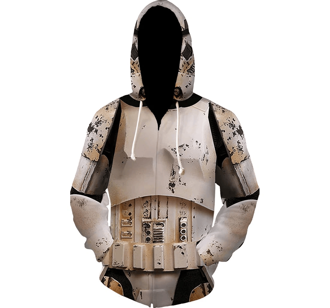 Personalized Rulercosplay Of Mandalorian Stormtrooper Cosplay - 3D Printed Pullover Hoodie