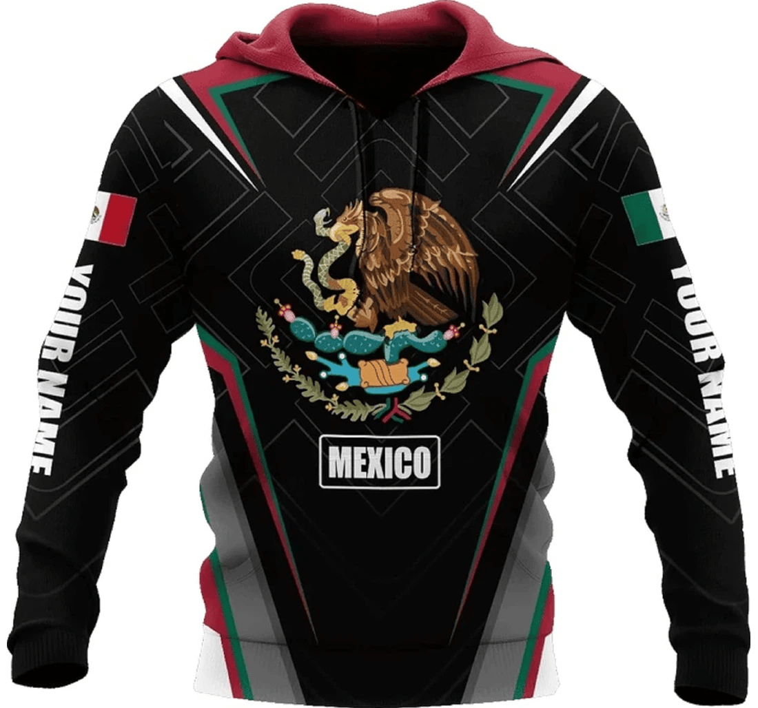 Personalized Name Amazing Eagle Mexico Family - 3D Printed Pullover Hoodie