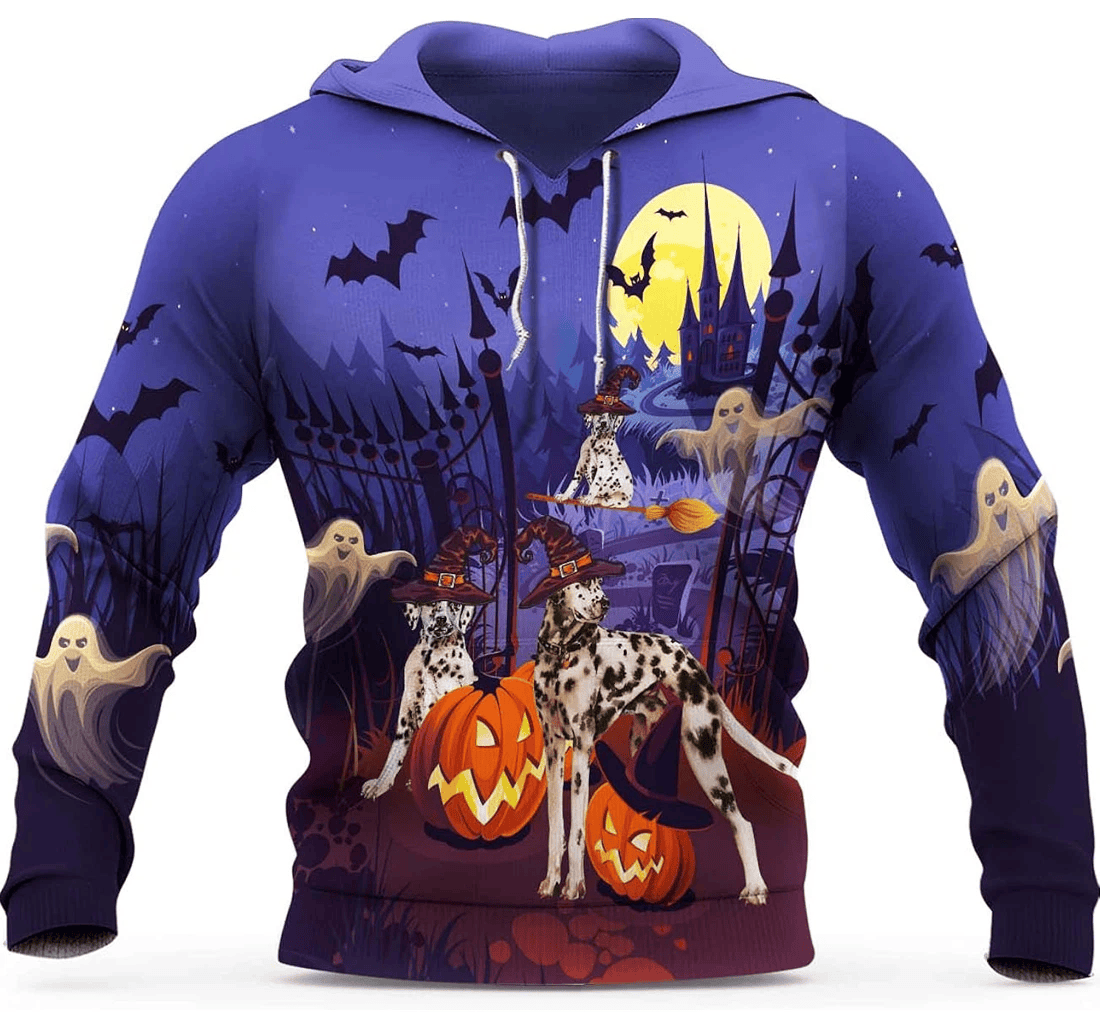 Vth Global Personalized Custom Halloween Funny Dog V Dalmatian - 3D Printed Pullover Hoodie