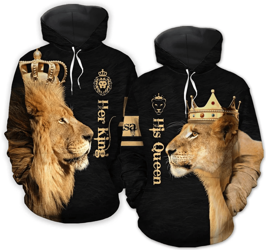 Personalized Couples Couples King Queen Couples Valentine's Day - 3D Printed Pullover Hoodie