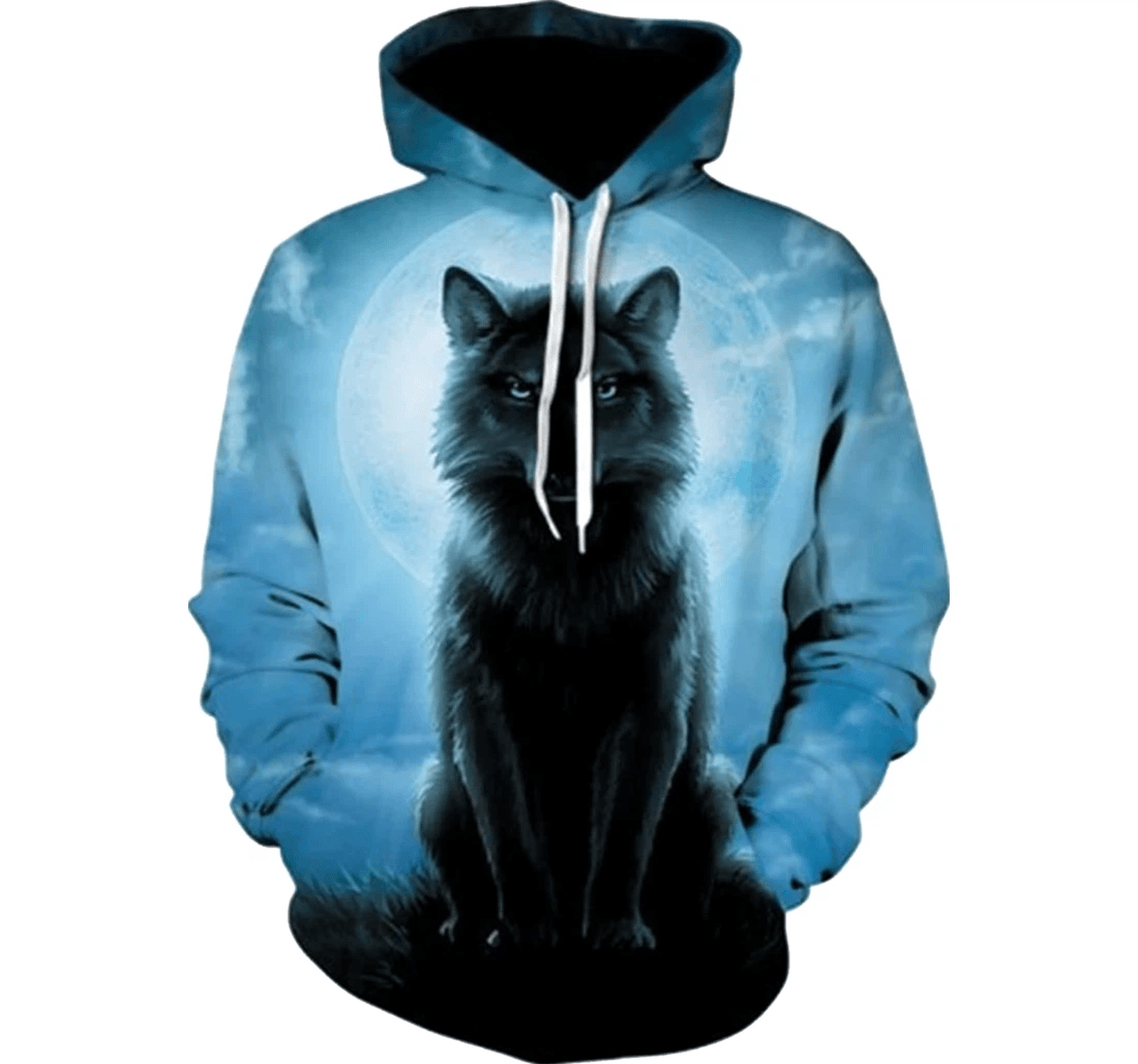 Personalized Wolf Pattern Men's Boutique Animal Leisure O Neck Coat Hip Hop Style Jackets Tops Custom - 3D Printed Pullover Hoodie