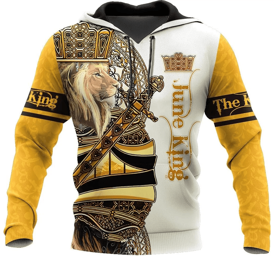 Personalized Custom Lion June King Lion Cy - 3D Printed Pullover Hoodie