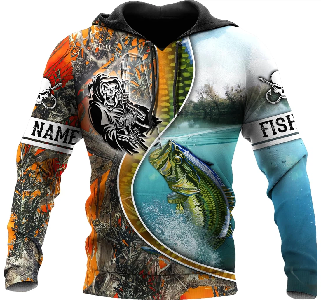 Personalized Bass Fishing Bass Fish Bass Fish Fishing Sweaters Tees - 3D Printed Pullover Hoodie