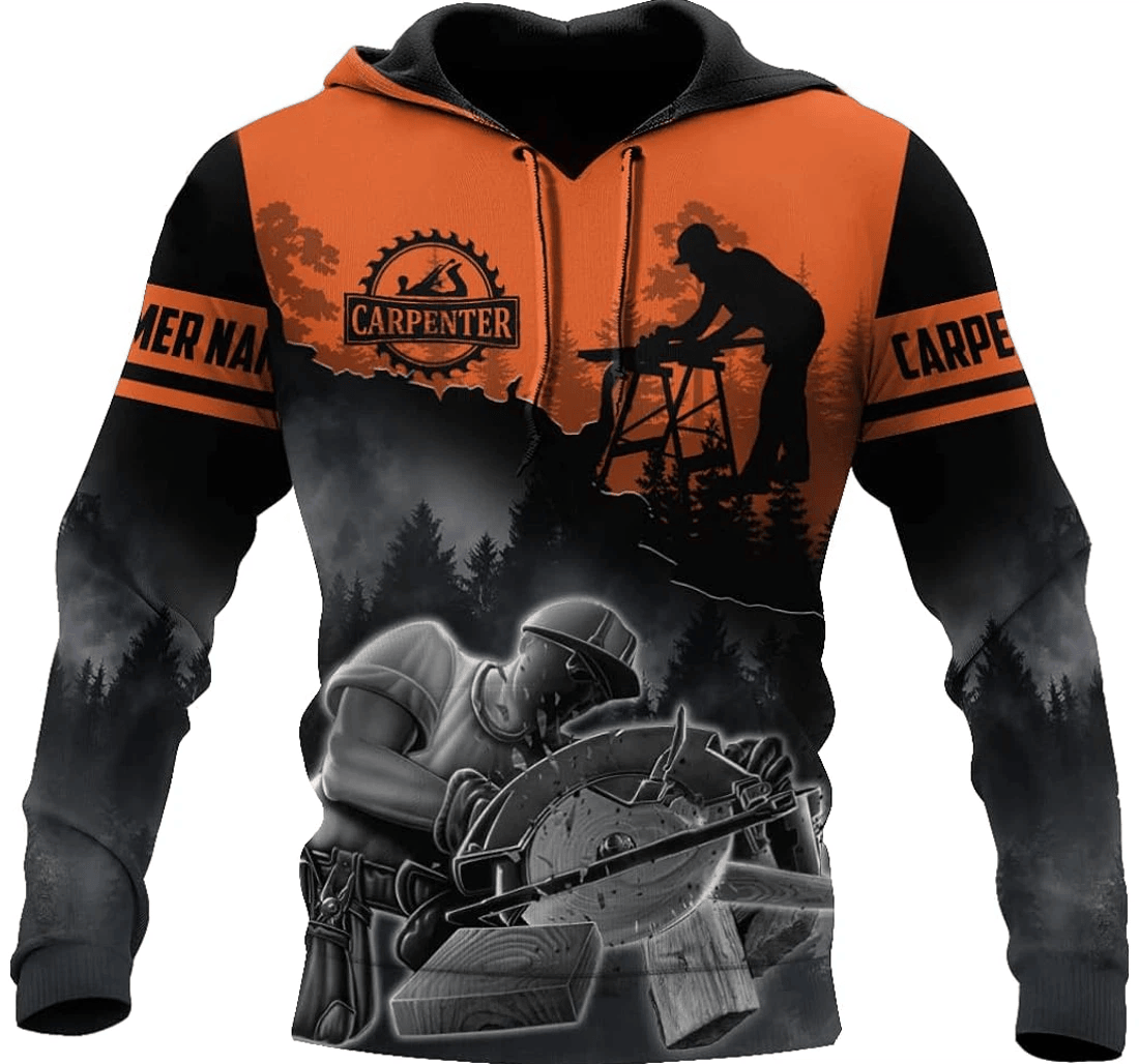 Personalized Carpenter Orange Birthday Christmas Haqjb - 3D Printed Pullover Hoodie