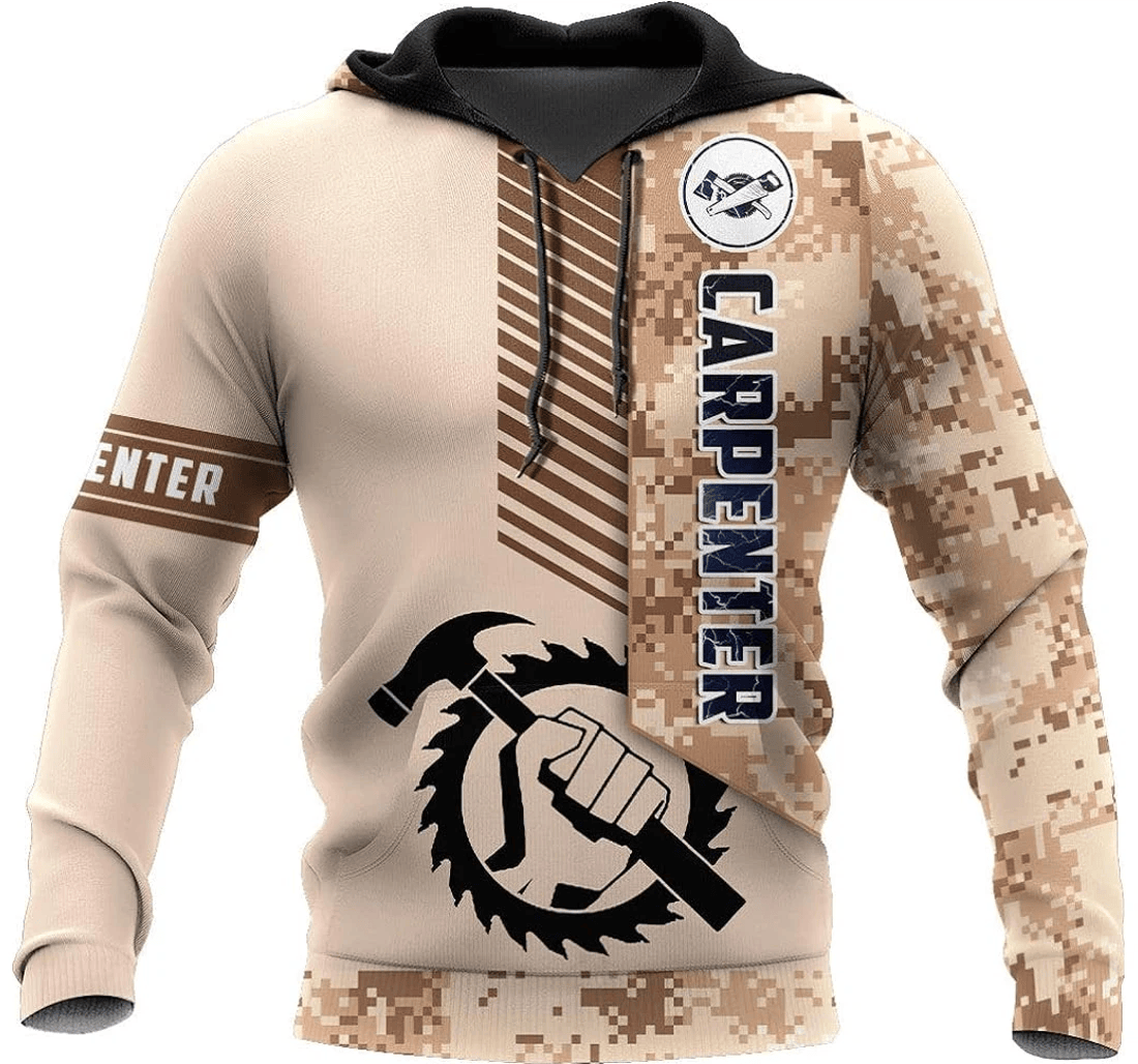 Personalized Carpenter Birthday Series - 3D Printed Pullover Hoodie