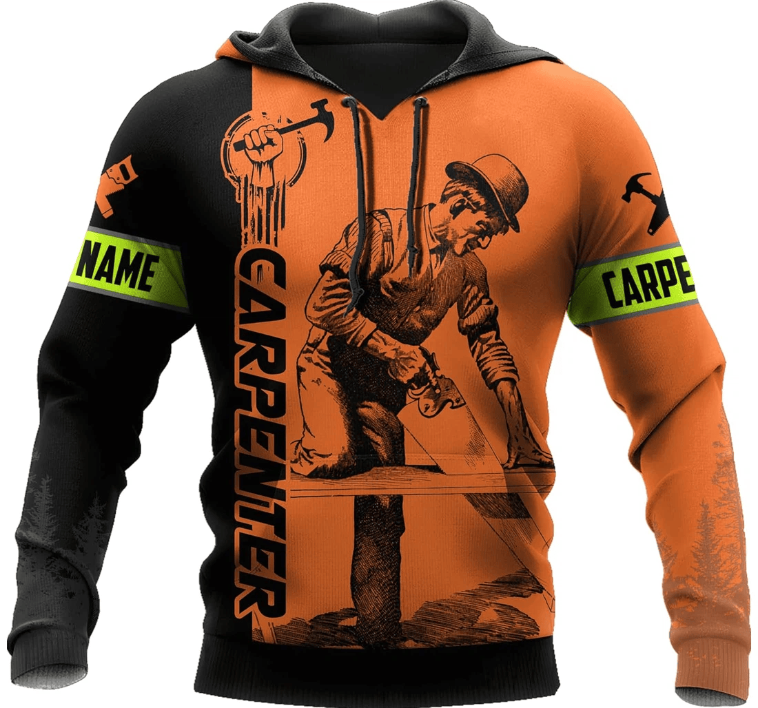 Personalized Carpenter Orange Birthday Christmas Haqjb - 3D Printed Pullover Hoodie