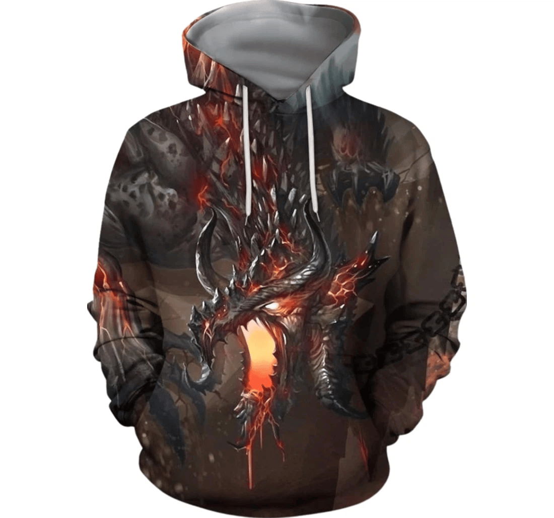 Personalized Lava Dragon Birthday Christmas Haqan - 3D Printed Pullover Hoodie